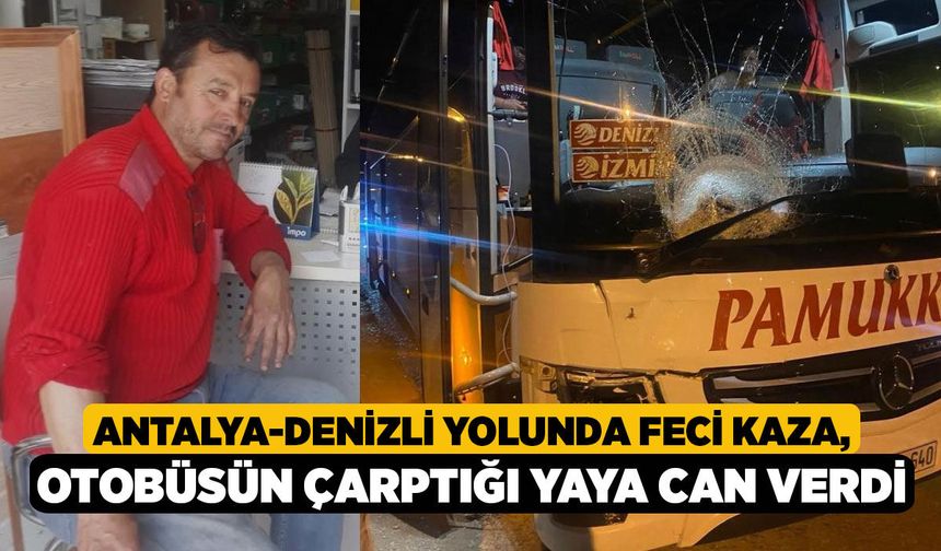 Antalya-Denizli Yolunda Feci Kaza, Otobüsün Çarptığı Yaya Can Verdi