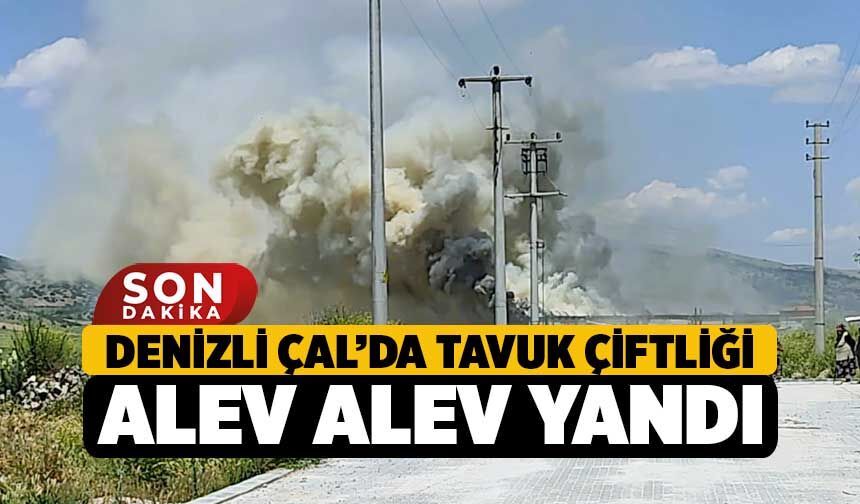 Denizli Çal’da Tavuk Çiftliği Alev Alev Yandı