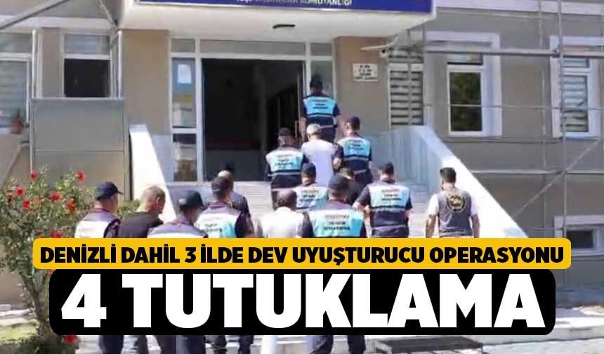 Denizli Dahil 3 İlde Dev Uyuşturucu Operasyonu 4 Tutuklama