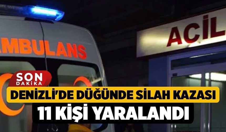 Denizli'de Düğünde Silah Kazası 11 kişi Yaralandı