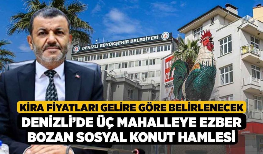 Kira Fiyatları Gelire Göre Belirlenecek Denizli’de Üç Mahalleye Ezber Bozan Sosyal Konut Hamlesi