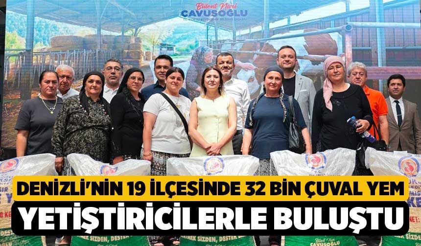 Denizli'nin 19 İlçesinde 32 Bin Çuval Yem Yetiştiricilerle Buluştu
