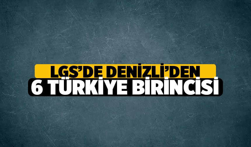 LGS'de Denizli'den 6 Türkiye Birincisi Çıktı