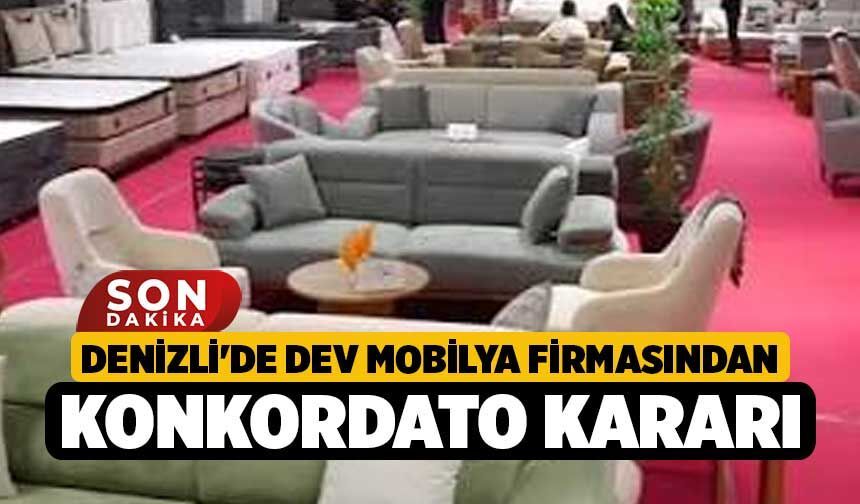 Denizli'de Dev Mobilya Firmasından Konkordato Kararı
