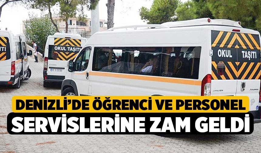 Denizli’de Öğrenci ve Personel Servislerine Zam Geldi