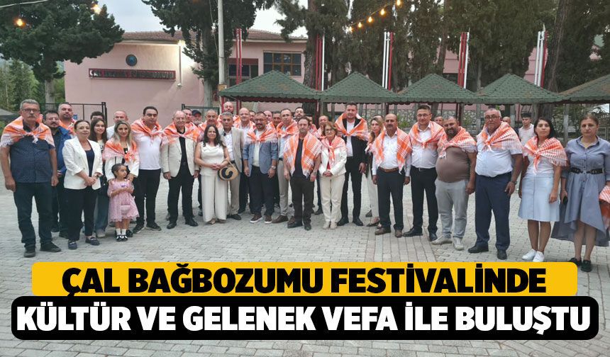 Çal Bağbozumu Festivali'nde, Yağmur, Coşku Dinmedi, Kültür ve Gelenek Vefa ile Buluştu