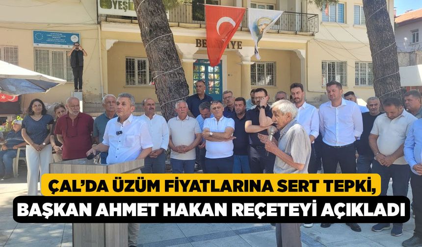 Çal’da Üzüm Fiyatlarına Sert Tepki, Başkan Ahmet Hakan Reçeteyi Açıkladı!