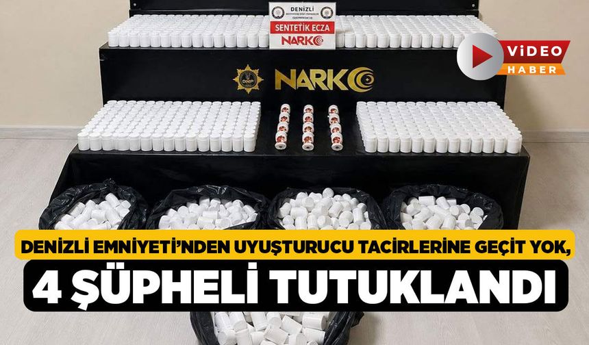 Denizli Emniyeti’nden Uyuşturucu Tacirlerine Geçit Yok, 4 Şüpheli Tutuklandı!
