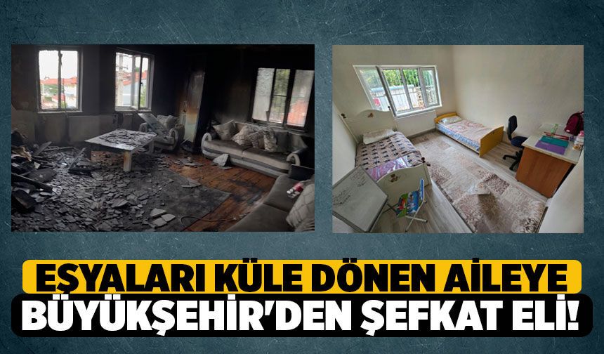 Tavas'ta Eşyaları Küle Dönen Aileye Büyükşehir'den Şefkat Eli!