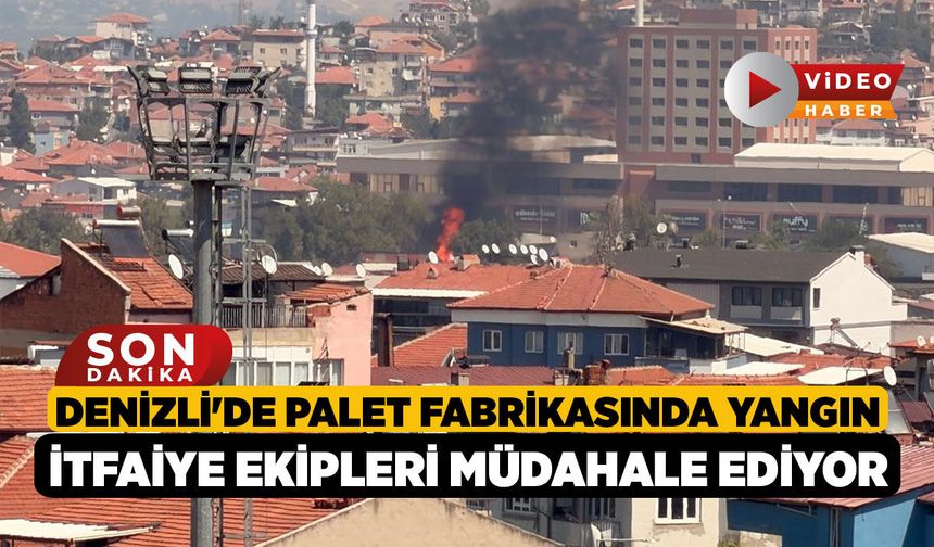 Denizli'de Palet Fabrikasında Yangın, İtfaiye Ekipleri Müdahale Ediyor!