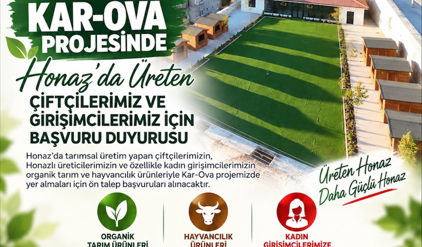 Honaz Belediyesi Kar-Ova Projesi Üretici ve Kadın Girişimci Başvuruları Başladı