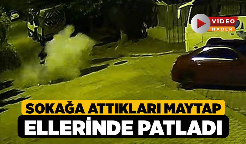 Sokağa Attıkları Maytap Ellerinde Patladı