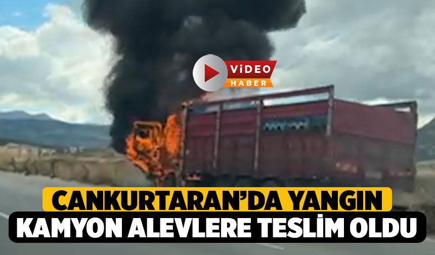 Cankurtaran’da Korkutan Yangın: Seyir Halindeki Kamyonet Alev Topuna Döndü!