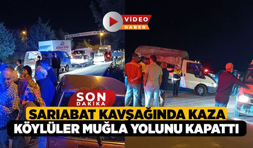 Tavas Sarıabat'ta Sabırlar Taştı: Kazaya Öfkelenen Mahalleli Denizli-Muğla Yolunu Kapattı!