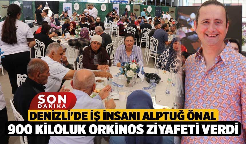 Denizli'de İş İnsanı Alptuğ Önal 900 Kiloluk Orkinos Ziyafeti Verdi