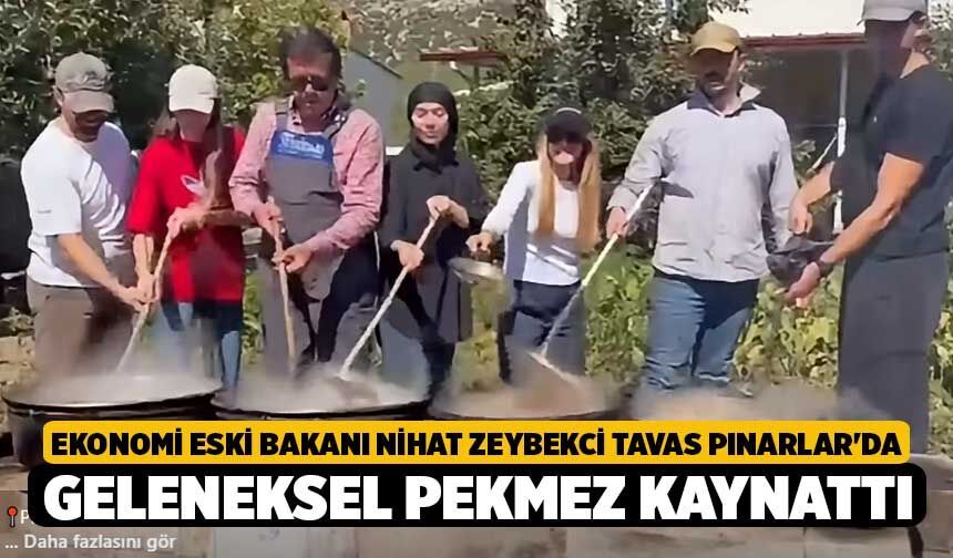 Ekonomi Eski Bakanı Nihat Zeybekci Tavas Pınarlar'da Geleneksel Pekmez Kaynattı