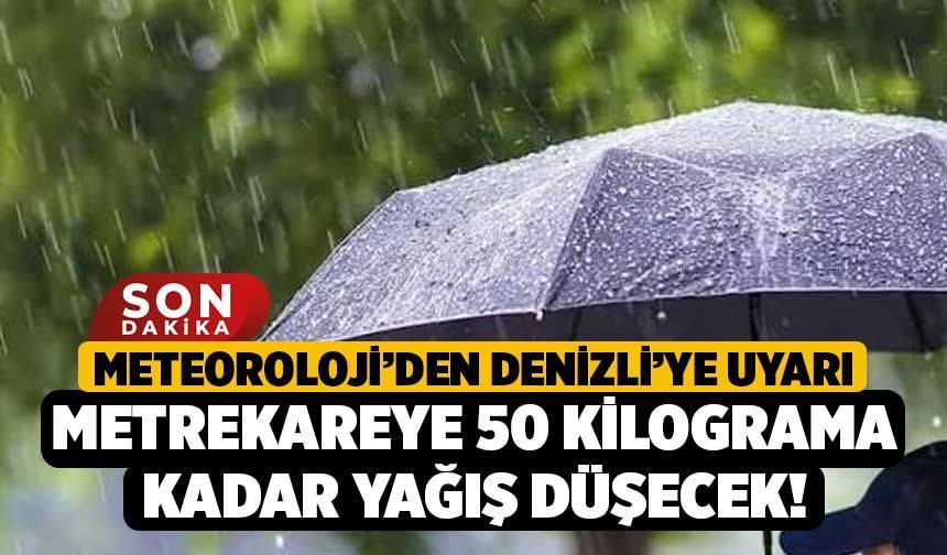 Meteoroloji’den Denizli’ye Uyarı, Metrekareye 50 Kilograma Kadar Yağış Düşecek!