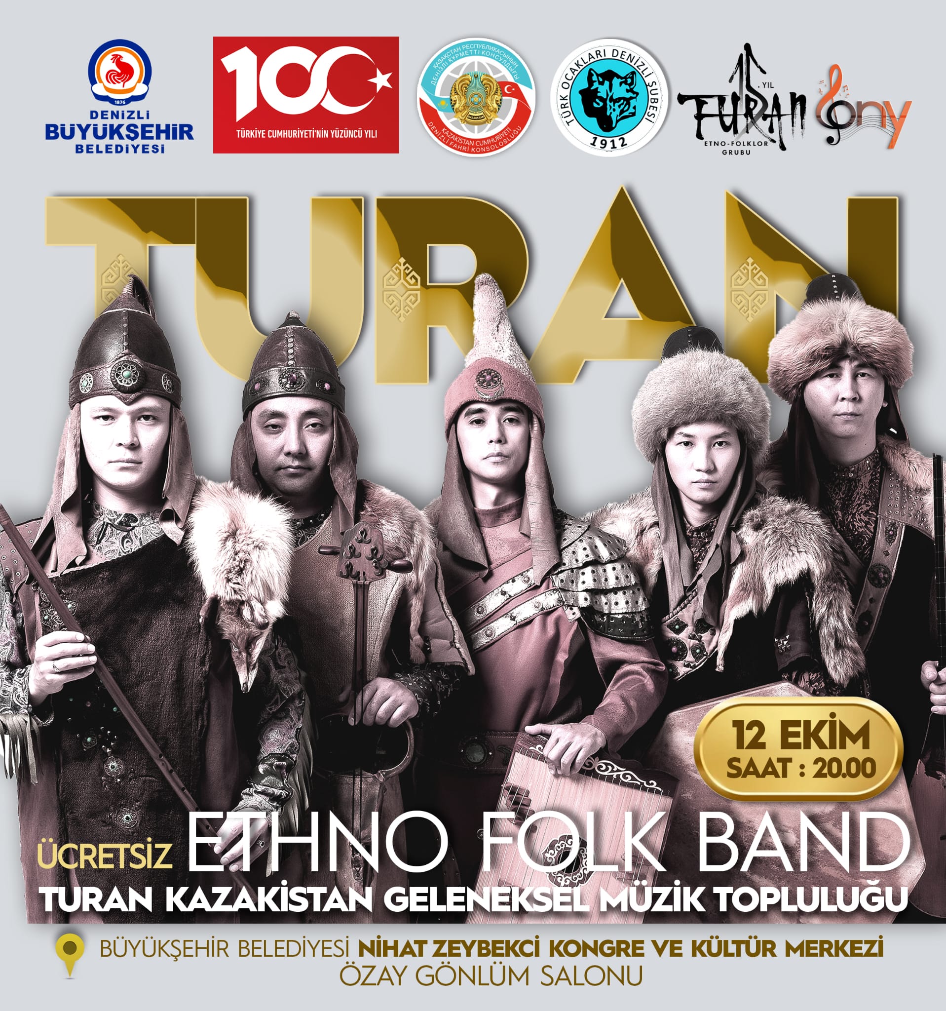 Turan Ethno Folk Band, 12 Ekim’de Denizli’de sahne alacak