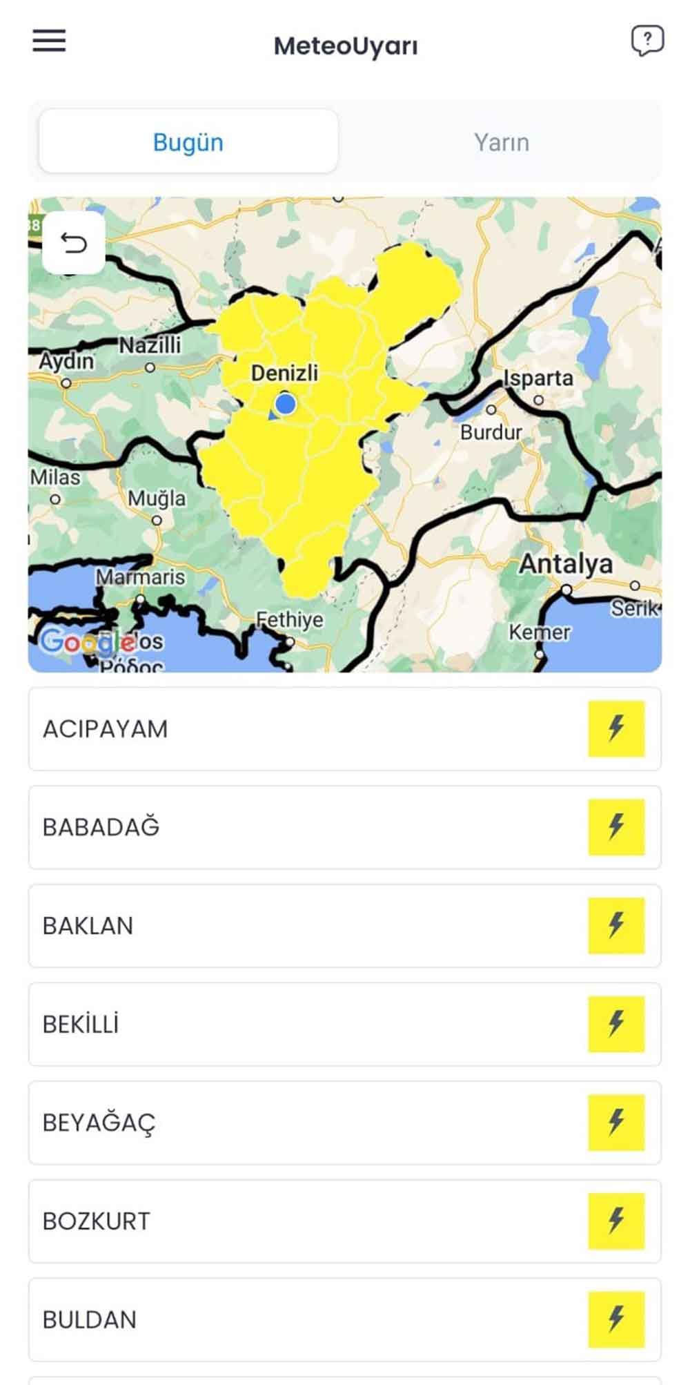 Denizlide Ogleden Sonra Saganak Yagis Bekleniyor 1