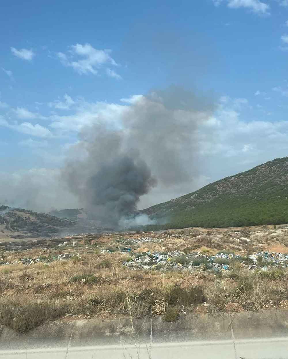 Denizlide Cikan Orman Yanginina Havadan Ve Karadan Mudahale Ediliyor 3