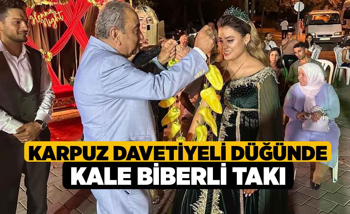 Karpuz Davetiyeli Dugunde Kale Biberili Taki 1