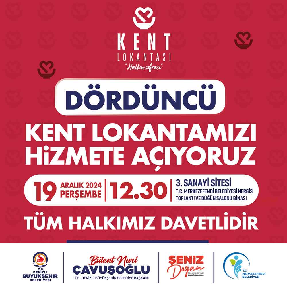 Denizlide Dorduncu Kent Lokantasi Hizmete Aciliyor 1