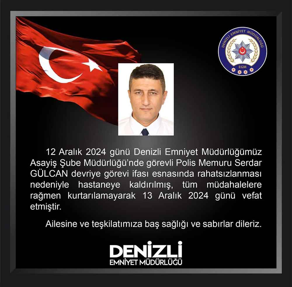 Denizlide Hayatini Kaybeden Polis Memuru Serdar Gulcan Icin Toren Duzenlendi 4