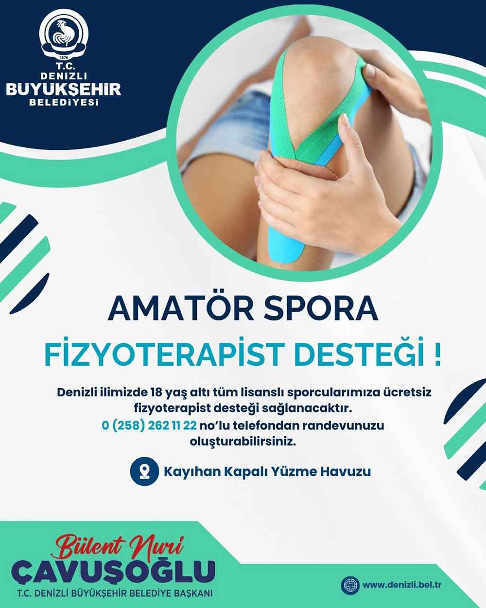 Denizli Buyuksehir Belediyesinden Amator Sporculara Fizyoterapist Destegi 1