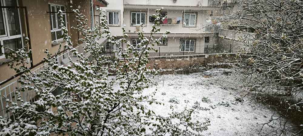 Denizliye Nisan Ayinda Kar Bereketi 4