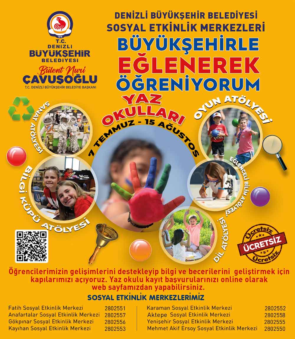 Denizlide Belediyeden Cocuklara Eglenceli Ve Ogretici Yaz Tatili 1