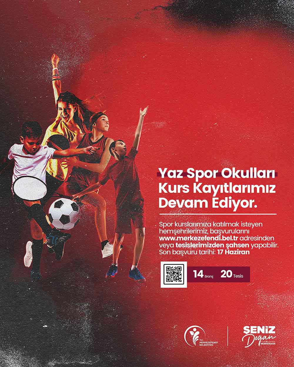 Merkezefendi Belediyesinin Yaz Spor Okullari Kurs Kayitlari Devam Ediyor