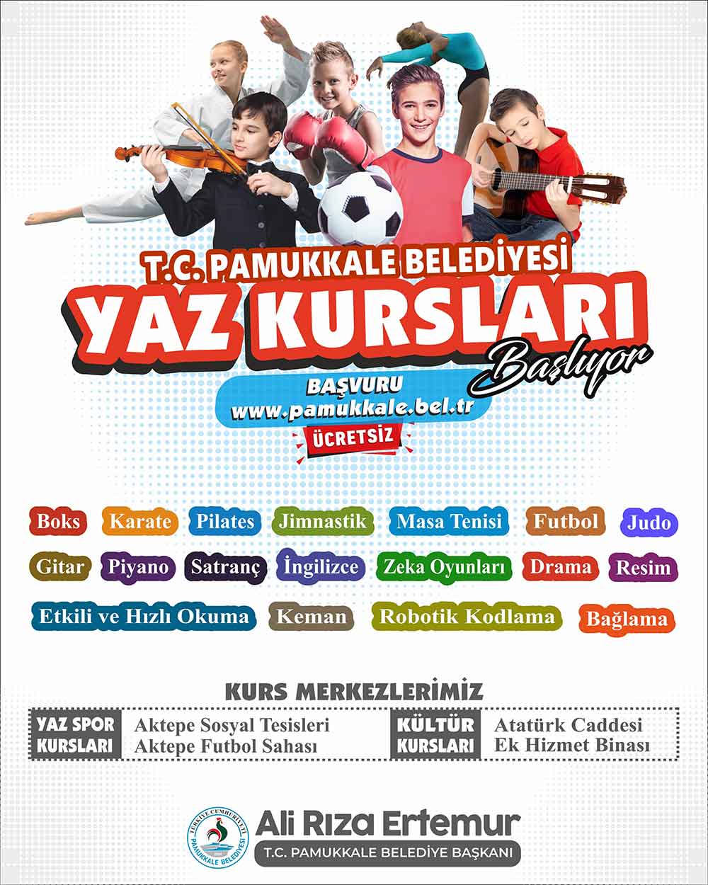 Pamukkale Belediyesi Yaz Kurslari Icin Kayitlar Basladi 1