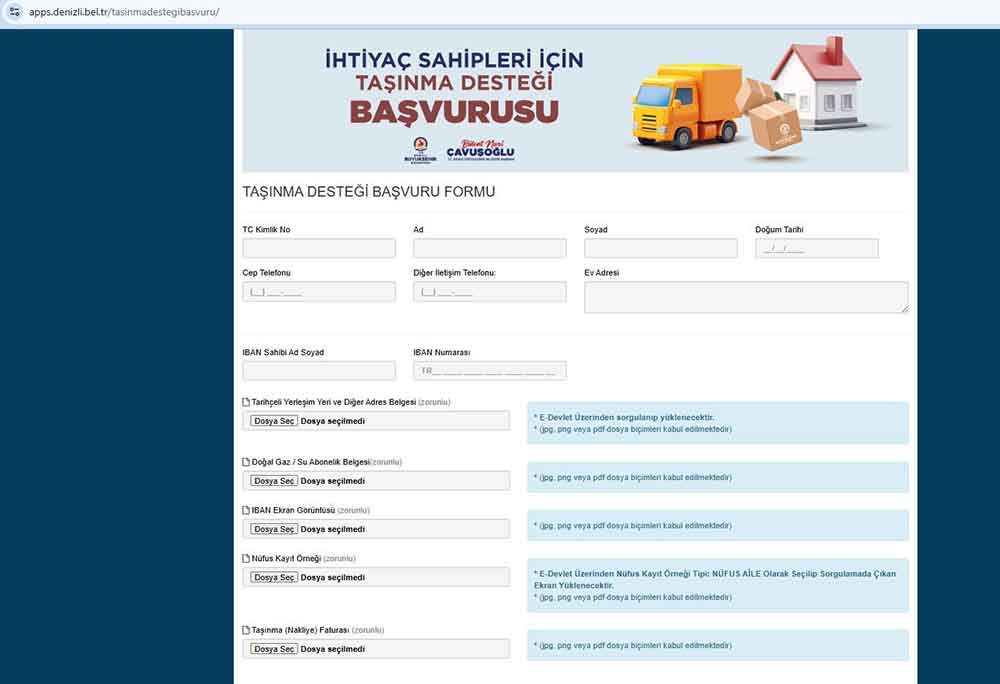 Denizlide Tasinma Yardimi Muracaatlari Basladi 1