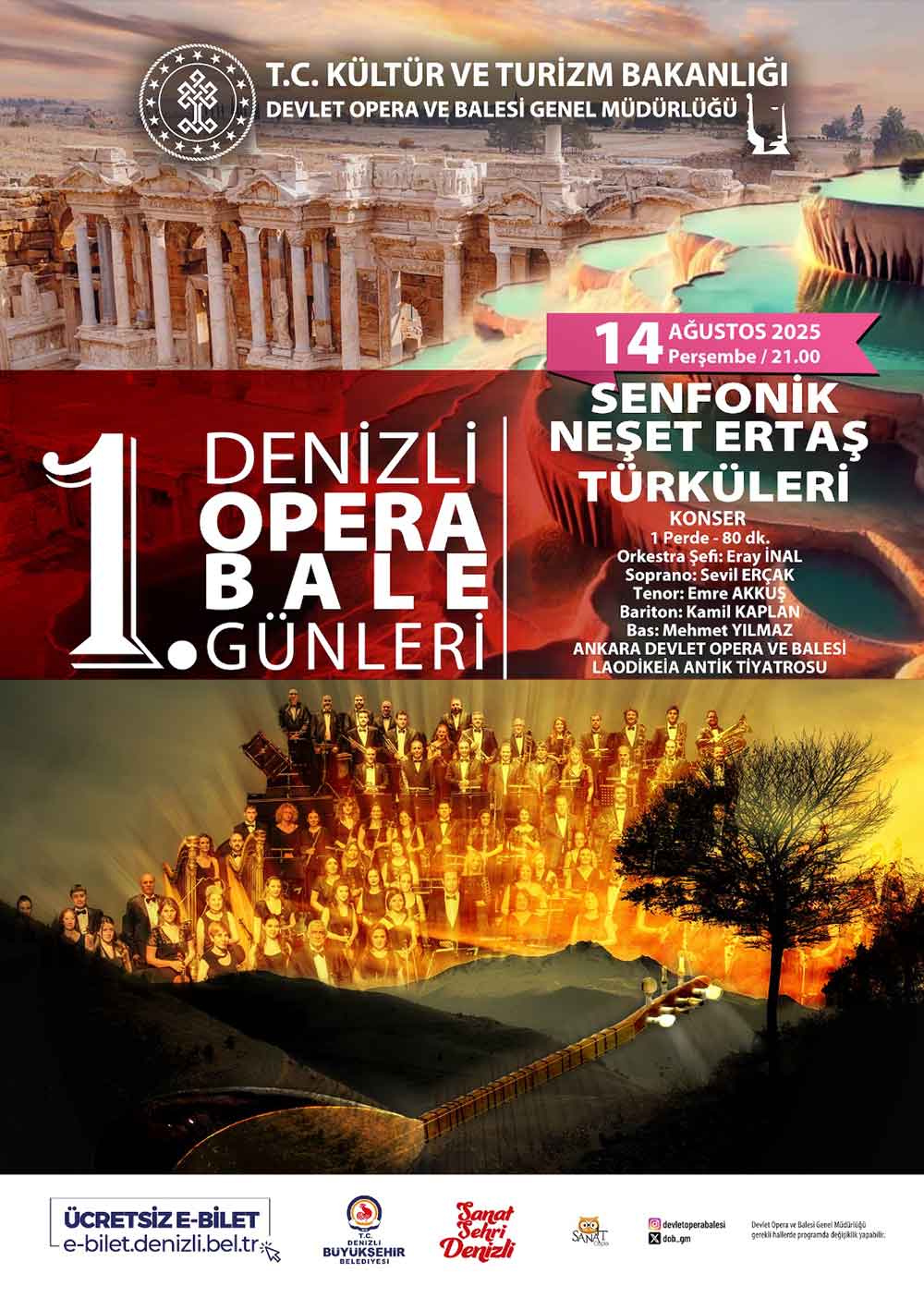 Denizlide Neset Ertas Turkuleri Senfonik Konserine Ucretsiz Ulasim 1