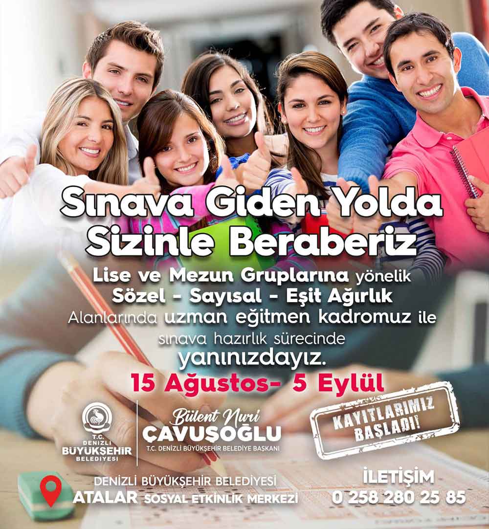 Denizlide Ucretsiz Yks Kursu Kayitlari Baslad 1