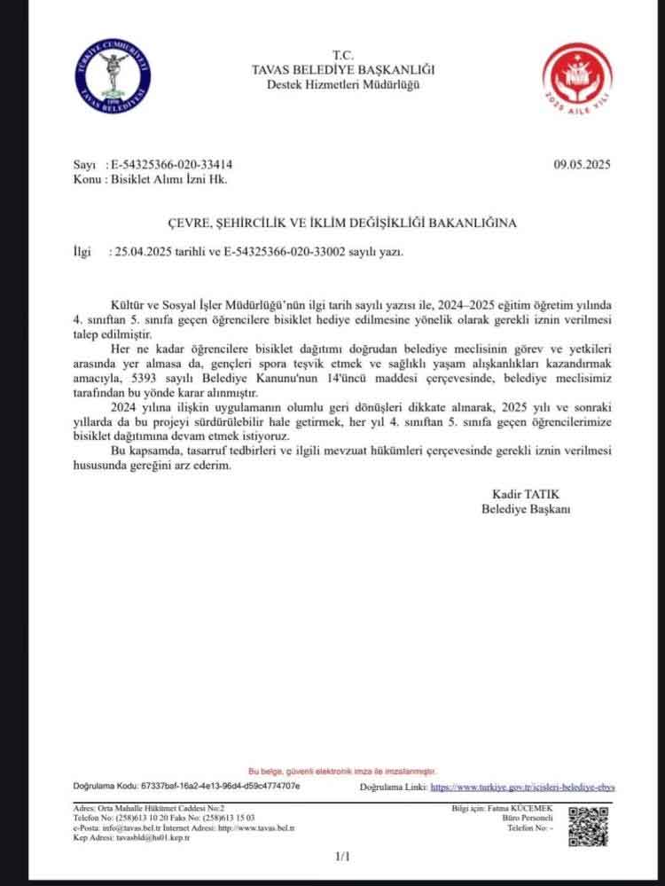 Tavas Belediyesi Ilkokul Ogrencilerine Verdigi Bisiklet Sozunu Yerine Getirecek