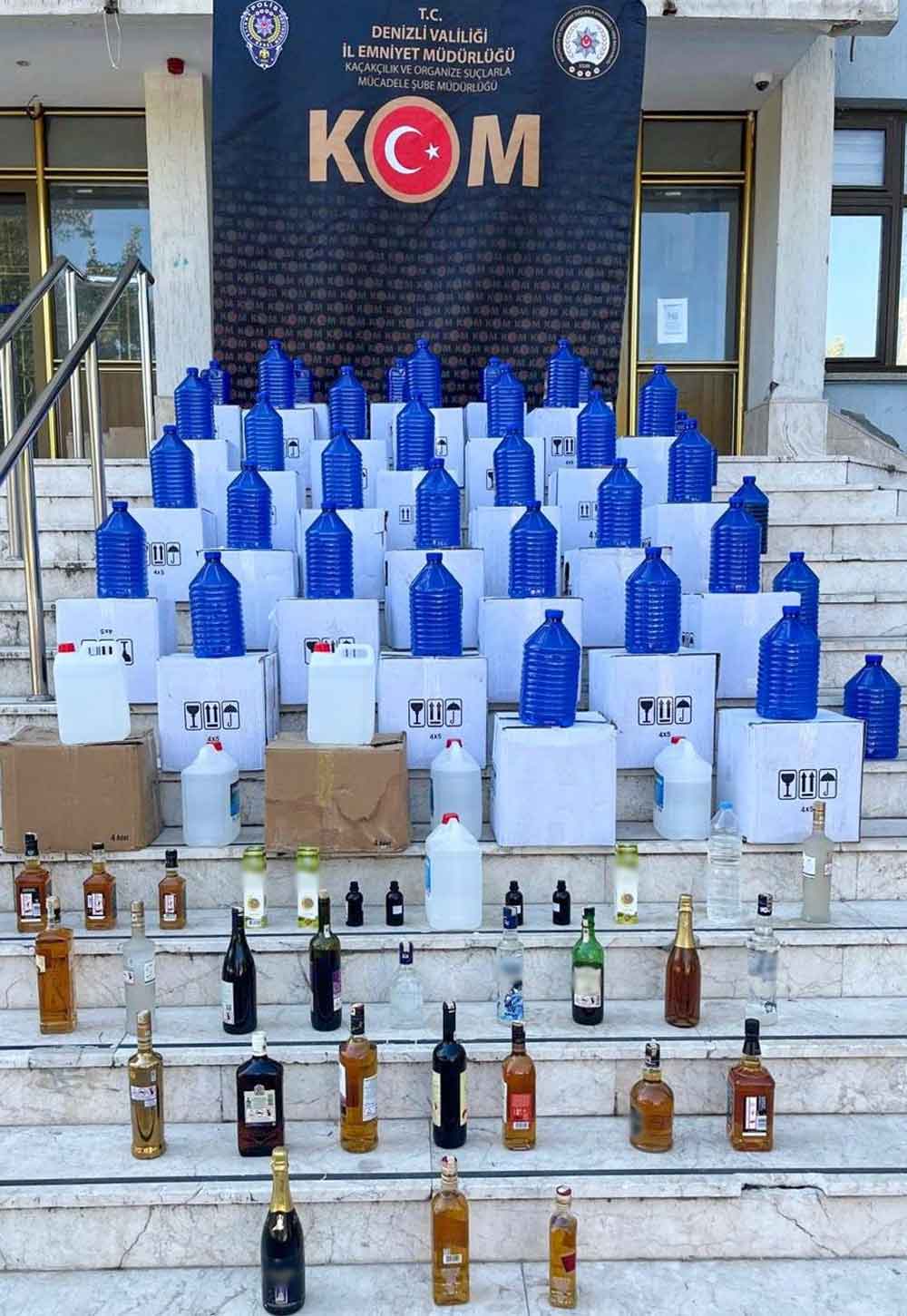 Denizlide 642 Litre Kacak Alkol Yakalandi 1