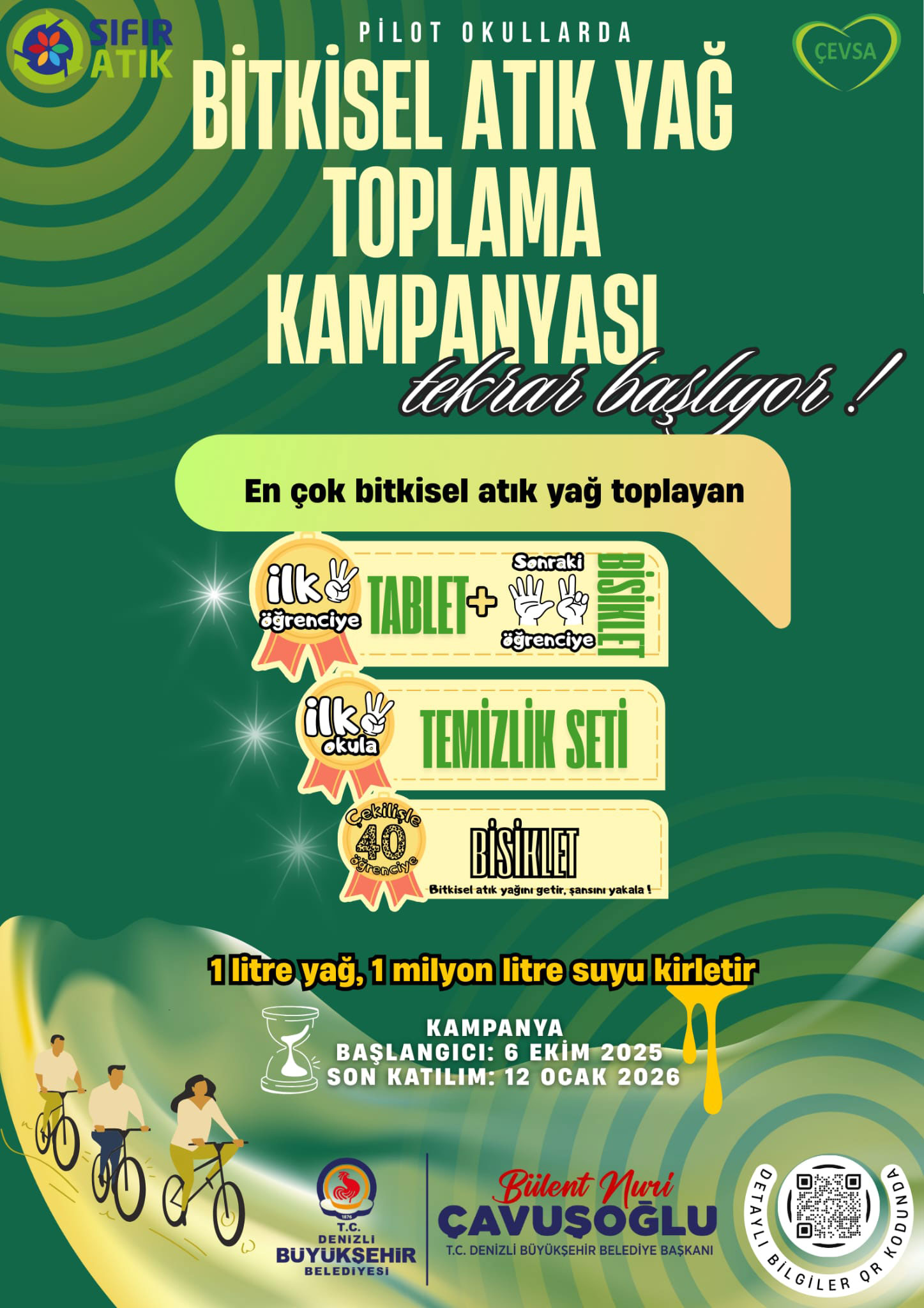 Denizlide Ogrencilere Odullu Cevre Kampanyasi 12 Pilot Okulda Uygulanacak 2