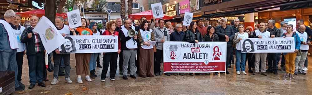 Gazeteci Hakan Tosun Cinayeti Denizlide Protesto Edildi