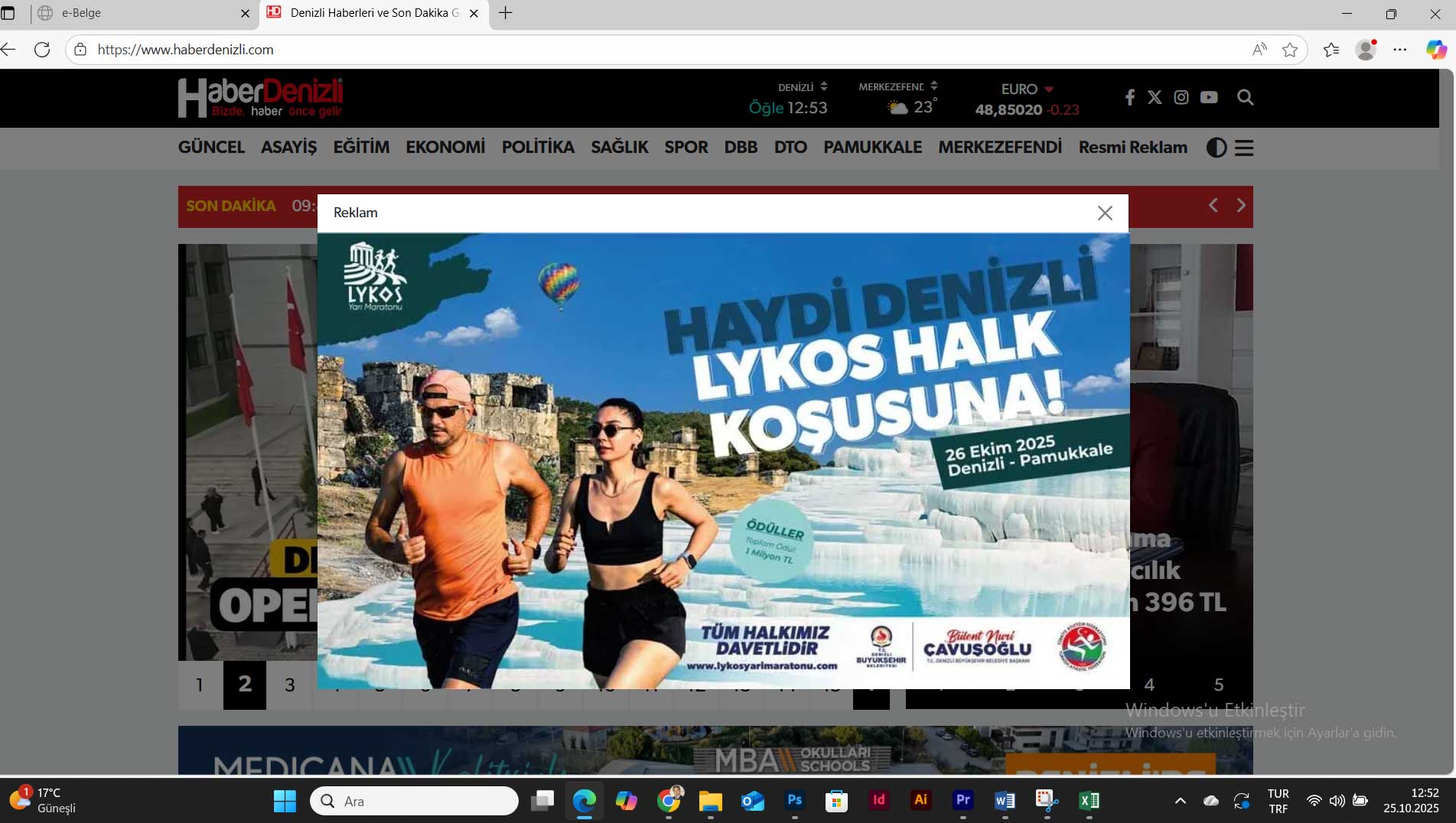 Haberdenizli 25 Ekim Maraton