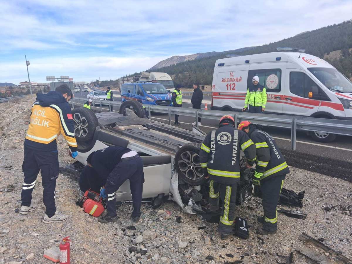 Denizli Antalya Yolu Kaza 1 Kisi Vefat1