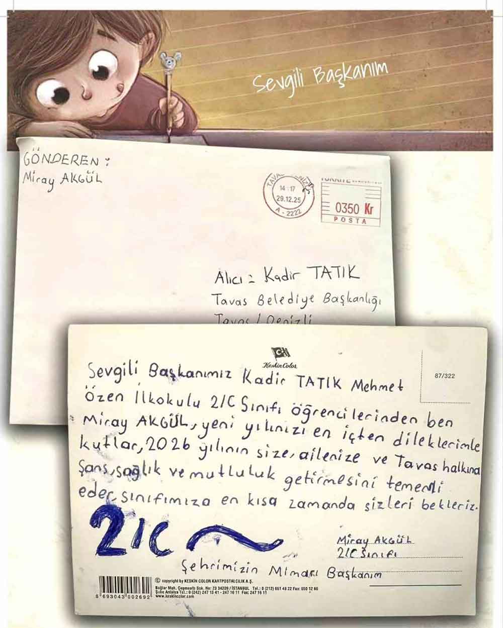 Kucuk Mirayin Yeni Yil Mektubu Baskan Tatiki Duygulandirdi