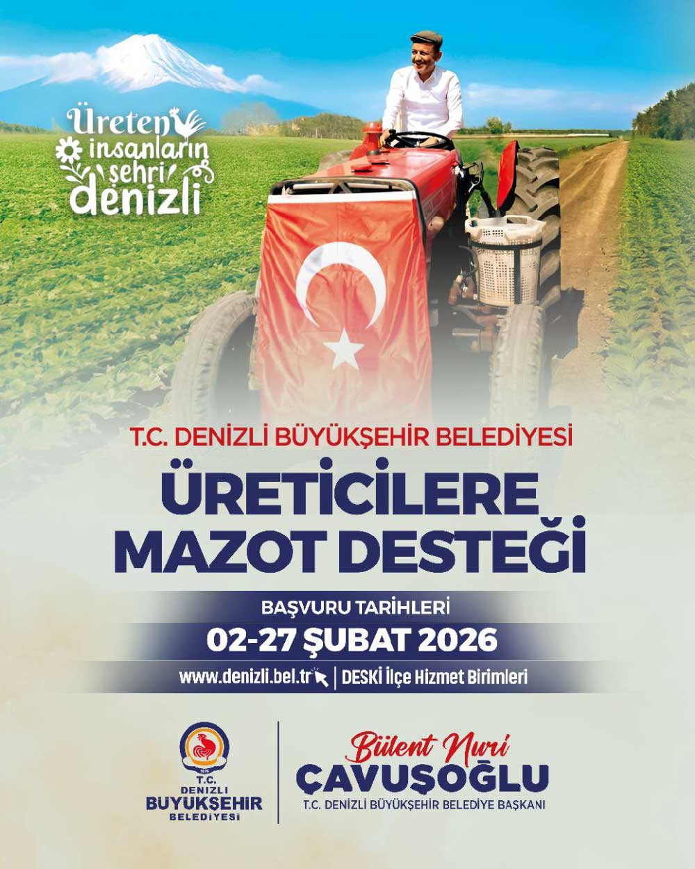Denizli Buyuksehirden Ureticiye Mazot Destegi