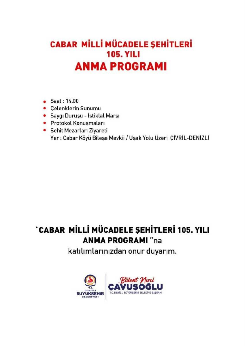 Cabar Katliaminin 105 Yilinda Sehitler Torenle Anilacak 1