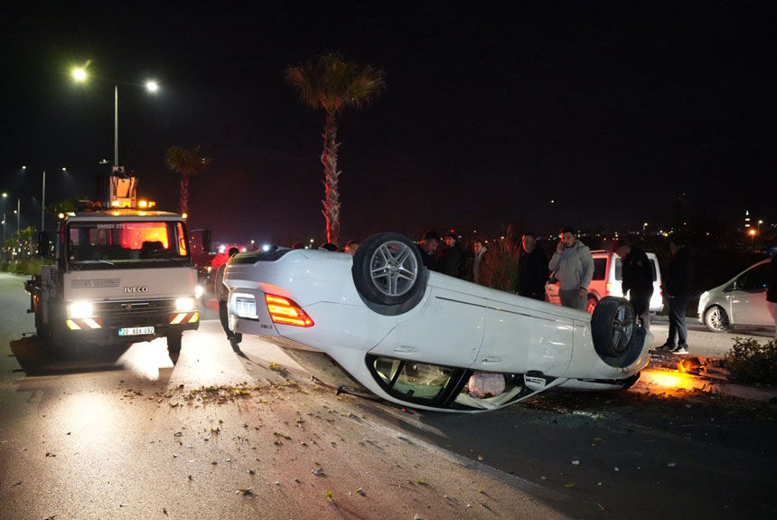 Denizlide Sokak Yarisi Kotu Bitti Luks Araba Takla Atti2