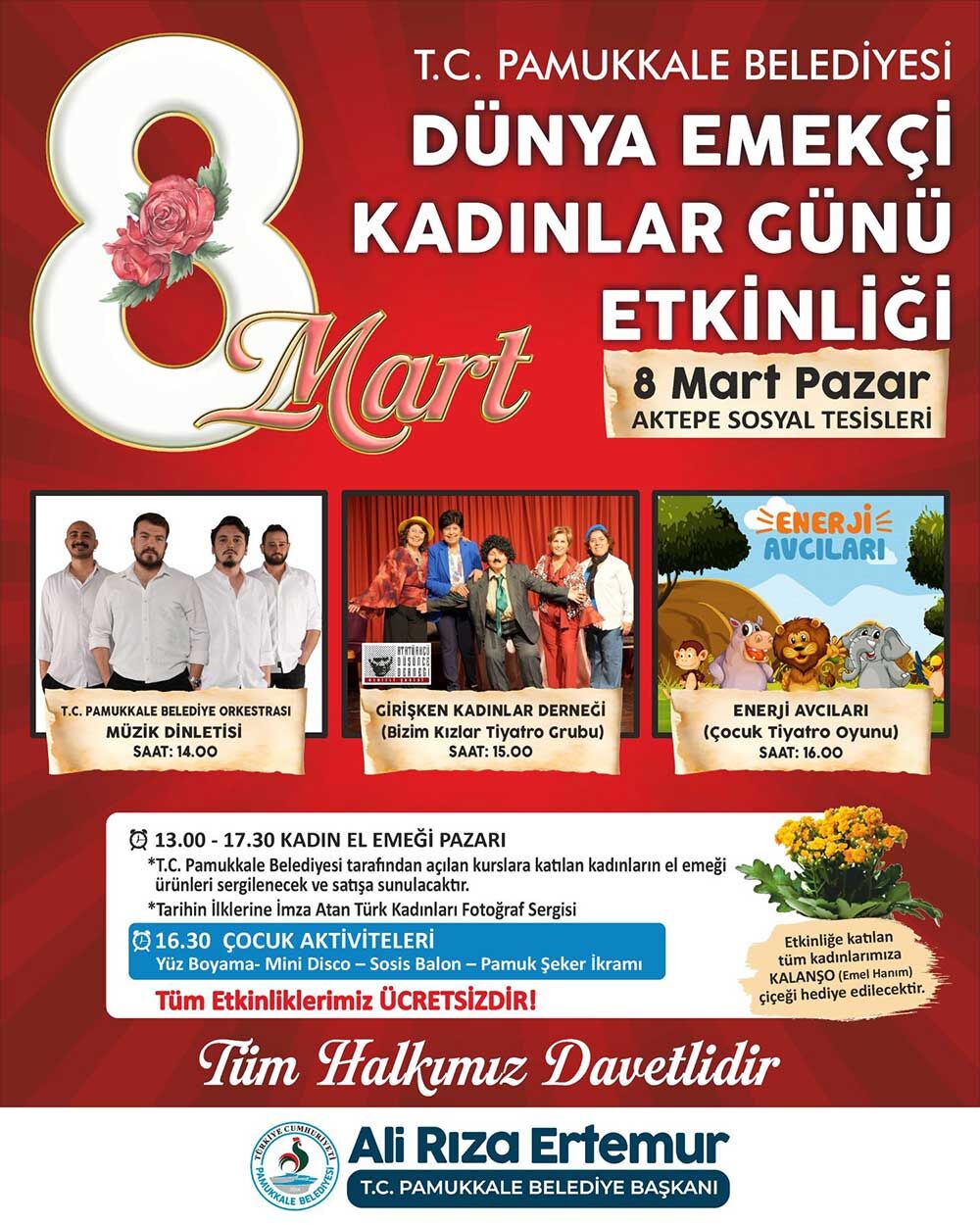 Pamukkale Belediyesinden 8 Marta Ozel Kadinlar Gunu Programi 1