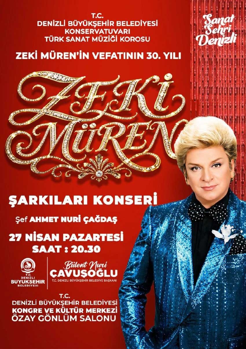 Denizli Buyuksehir Belediyesinden Nisan Sonunda Ucretsiz Konser Haftasi