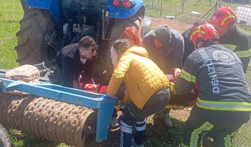 Merdanaye Sikisan Ciftciyi Itfaiye Ekipleri Kurtardi 1