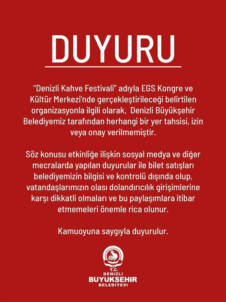 Denizlide Kahve Festivali Uyarisi Belediyeden Kritik Aciklama Geldi 1
