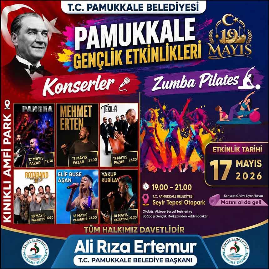 Pamukkalede 19 Mayis Coskusu Basliyor